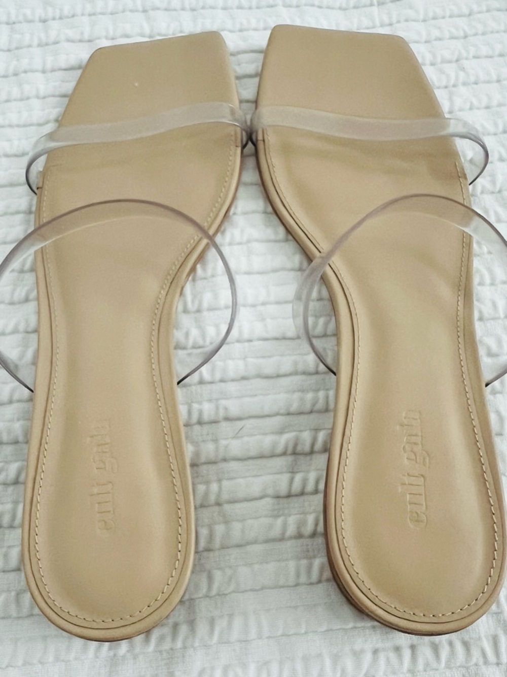 Cult Gaia Clear-Strap Liz Bamboo heel Slide Sandals